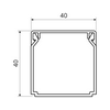 Vezetékcsatorna műanyag 40mm x 40.3mm x 2000mm fényesfehér halogénmentes LHD KOPOS